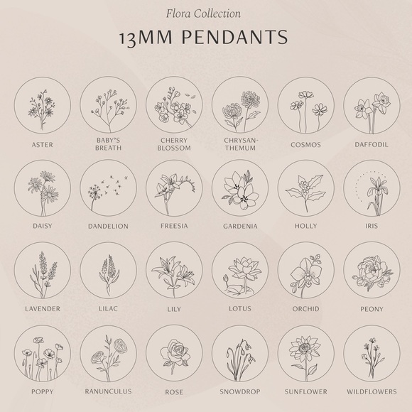 Poppy August Birth Flower Dainty Charm Necklace - Picture 12 of 16